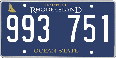 RI license plate 993751