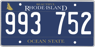 RI license plate 993752