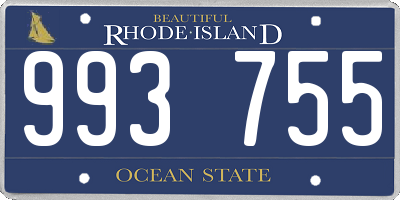 RI license plate 993755