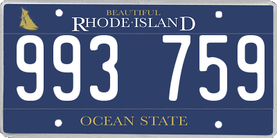 RI license plate 993759