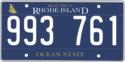 RI license plate 993761