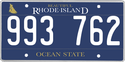 RI license plate 993762