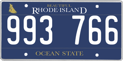 RI license plate 993766