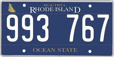 RI license plate 993767