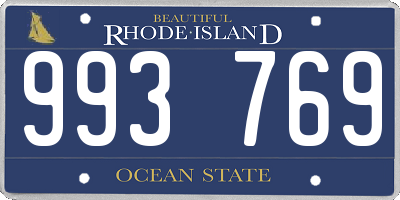 RI license plate 993769