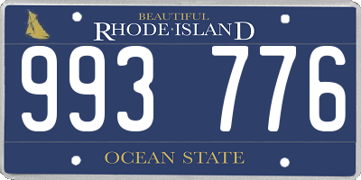 RI license plate 993776