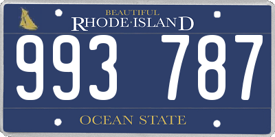 RI license plate 993787