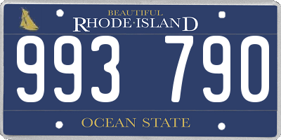 RI license plate 993790