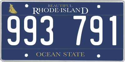 RI license plate 993791