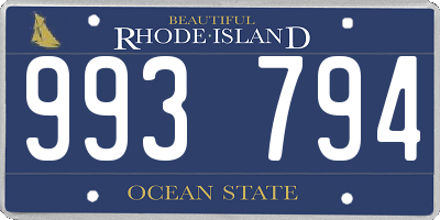RI license plate 993794