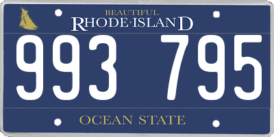RI license plate 993795