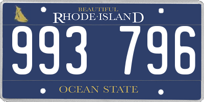 RI license plate 993796