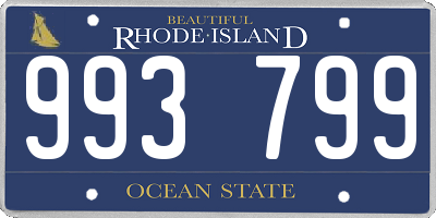 RI license plate 993799