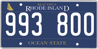 RI license plate 993800