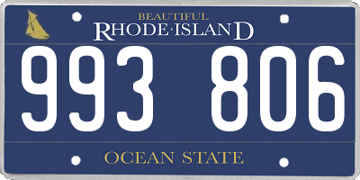 RI license plate 993806