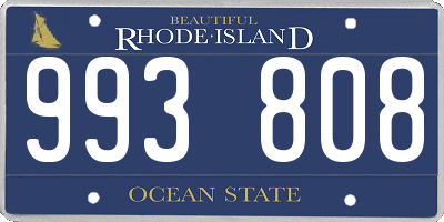 RI license plate 993808