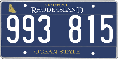 RI license plate 993815