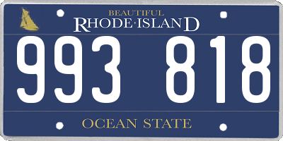 RI license plate 993818