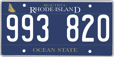 RI license plate 993820