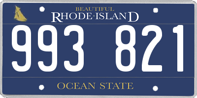 RI license plate 993821