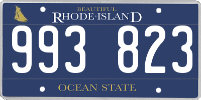RI license plate 993823
