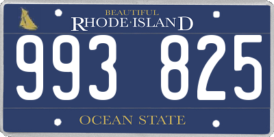 RI license plate 993825