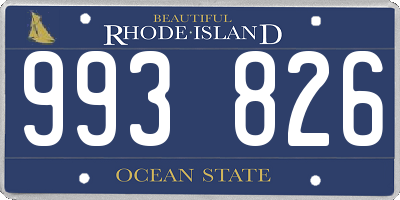 RI license plate 993826