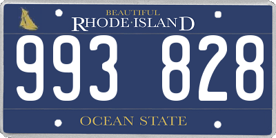 RI license plate 993828