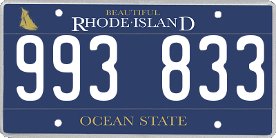 RI license plate 993833