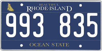 RI license plate 993835