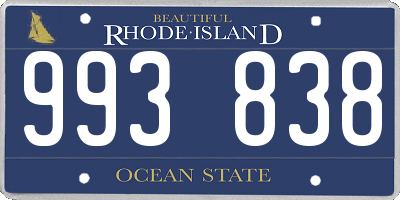 RI license plate 993838