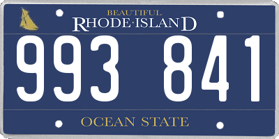 RI license plate 993841