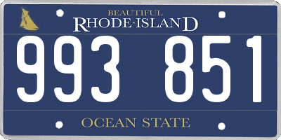 RI license plate 993851