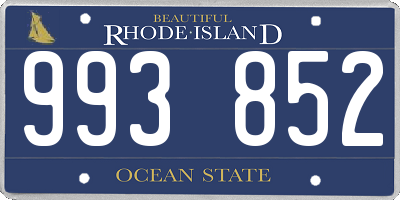 RI license plate 993852