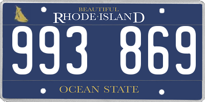 RI license plate 993869
