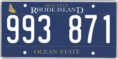 RI license plate 993871