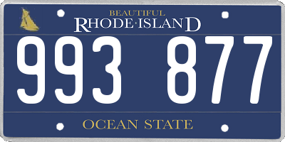 RI license plate 993877