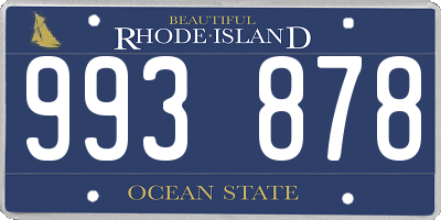 RI license plate 993878