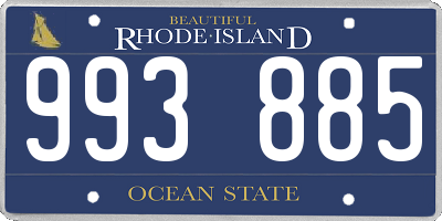 RI license plate 993885