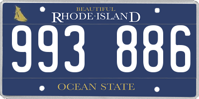 RI license plate 993886