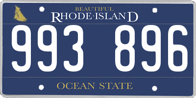 RI license plate 993896