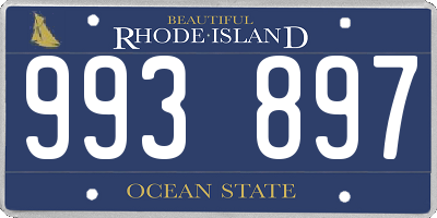 RI license plate 993897