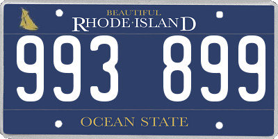 RI license plate 993899