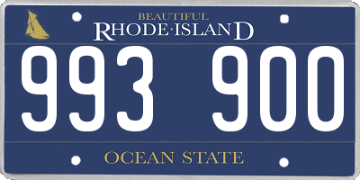 RI license plate 993900