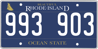 RI license plate 993903