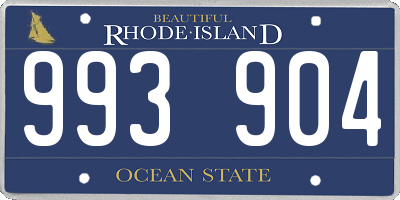 RI license plate 993904