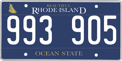 RI license plate 993905