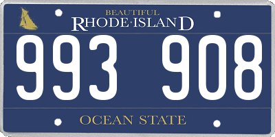 RI license plate 993908