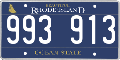 RI license plate 993913