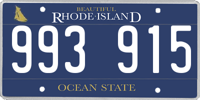 RI license plate 993915